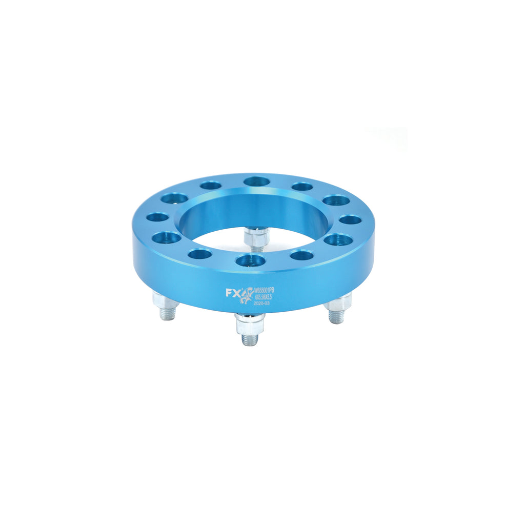 6X139.7Mm6X5.50-In-Bolt-Pattern-1.25-In-Thick-108Mm-Hub-Blue-Alum-Set-Of-2