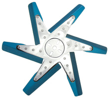 Load image into Gallery viewer, 17-High-Performance-Alum-Standard-Rotation-Flex-Fan,-Blue-Blade-With-Chrome-Hub
