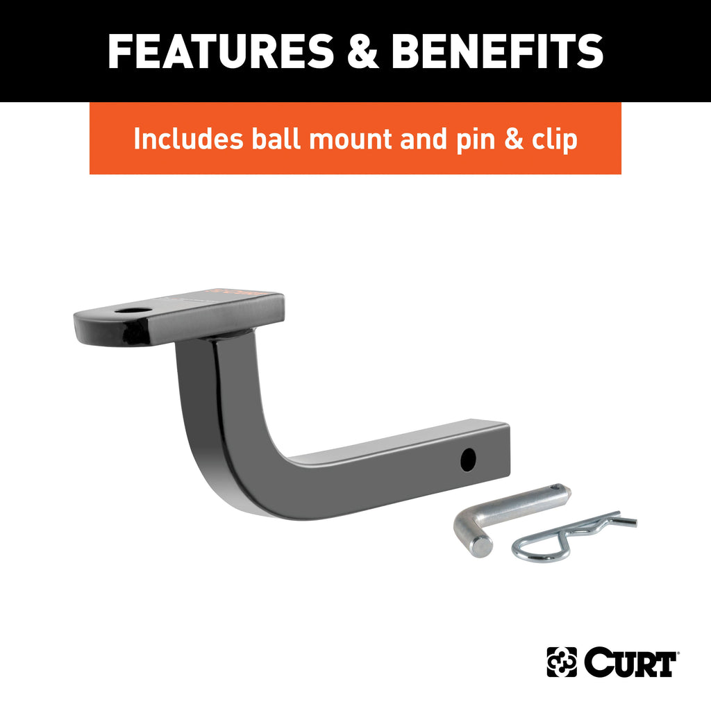 CURT 122463 Class 2 Trailer Hitch; 1-1/4in. Ball Mount; Select Pontiac GTO - Truck Part Superstore