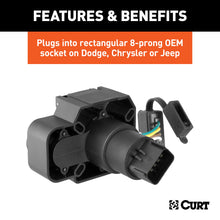 Load image into Gallery viewer, CURT 57100 Dual-Output 7/4-Way Connector with Backup Alarm (Plugs into Dodge 8-Prong) - Truck Part Superstore