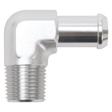 Load image into Gallery viewer, Hose-End-90-Deg-12In-Npt-To-58In-Barb-Clear-Anodize