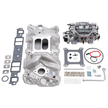 Load image into Gallery viewer, Manifold-And-Carb-Kit-Performer-Rpm-Small-Block-Chevrolet-1957-1986-Natural-Finish