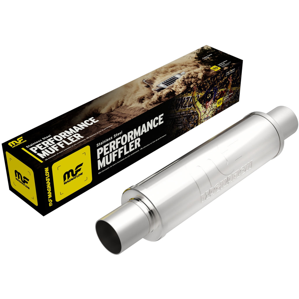 MagnaFlow Exhaust Products 10416 Straight-Through Performance Muffler; 2.5in. Center/Center; 4x14x4 Body