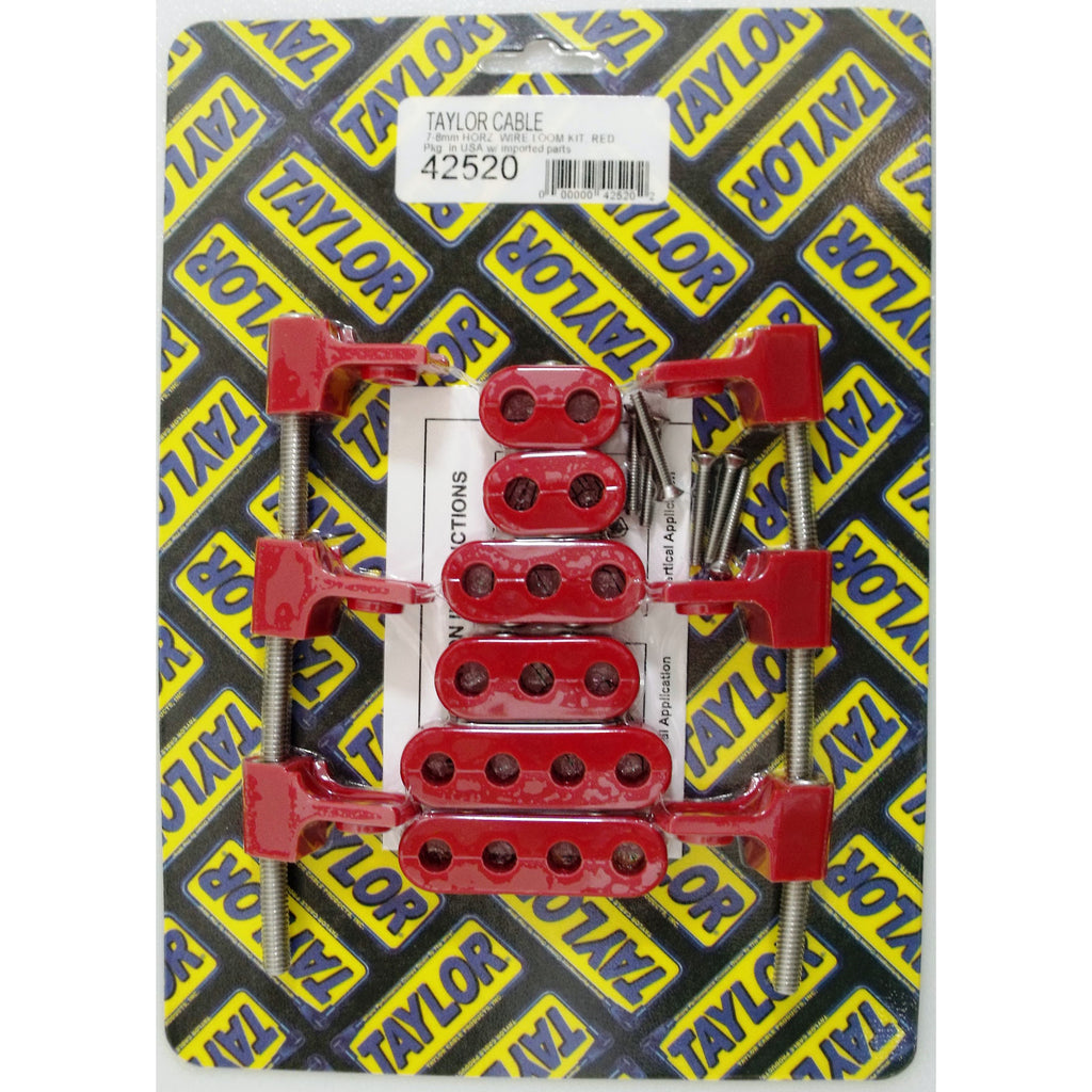 7-8Mm-Horizontal-Wire-Loom-Kit-Red
