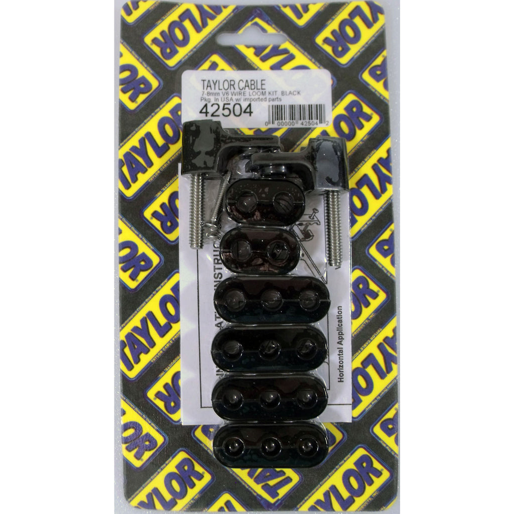 7-8Mm-V6-Horizontal-Wire-Loom-Kit-Black