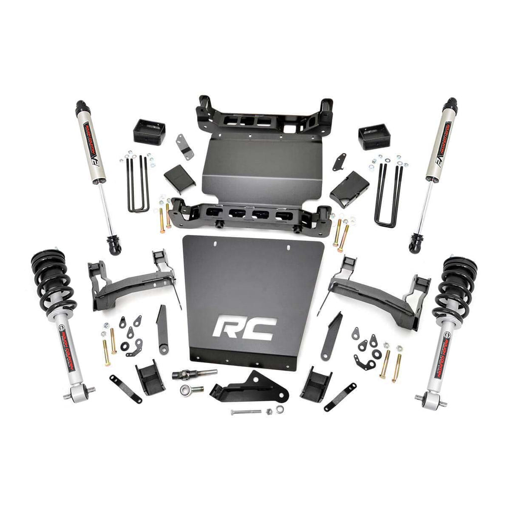7-Inch-Suspension-Lift-Bracket-Kit-WStruts--V2-Shocks-14-18-SilveradoSierra-1500-4Wd-Rough-Country