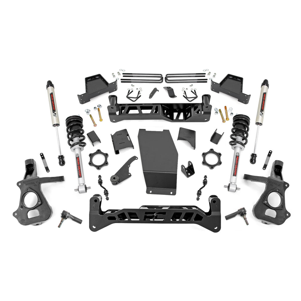 7-Inch-Suspension-Lift-Kit-Lifted-StrutsV2-Shocks-14-18-SilveradoSierra-1500-4Wd-AluminumStamped-Steel-Rough-Country