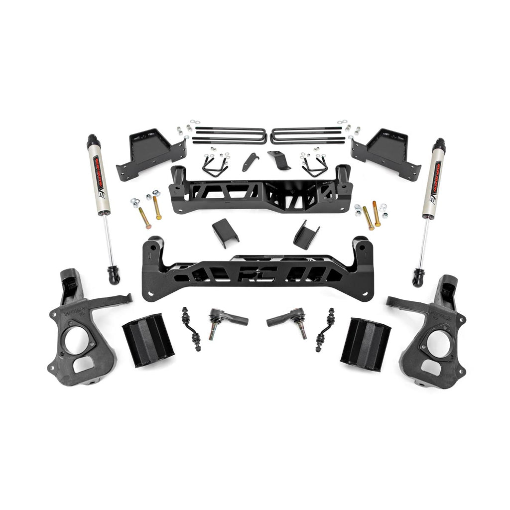 7-Inch-Suspension-Lift-Kit-WV2-14-18-SilveradoSierra-1500-2Wd-AluminumStamped-Steel-Rough-Country