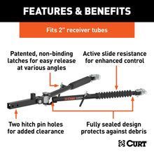 Load image into Gallery viewer, CURT 70001 Rambler Steel RV Tow Bar (7,500 lbs., 2" Shank)
