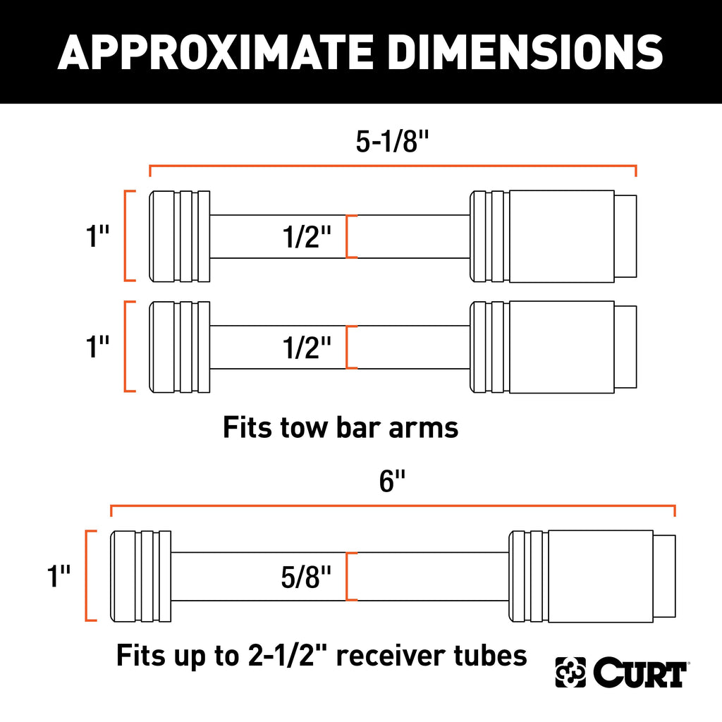CURT 70005 Steel Tow Bar Lock Set