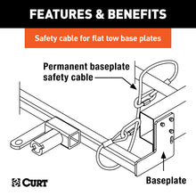 Load image into Gallery viewer, CURT 70006 Replacement 36" x 1/4" Diameter Tow Bar Base Plate Safety Cable (3,500 lbs)
