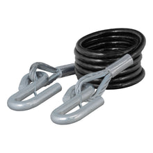 Load image into Gallery viewer, CURT 70008 Replacement 84" x 3/8" Diameter Tow Bar Safety Cable with Hooks (7,500 lbs)