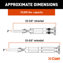 Load image into Gallery viewer, CURT 70012 Seeker Steel RV Tow Bar (10,000 lbs., 2" Shank)