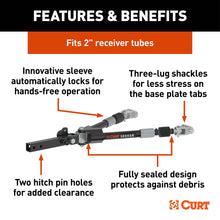 Load image into Gallery viewer, CURT 70012 Seeker Steel RV Tow Bar (10,000 lbs., 2" Shank)