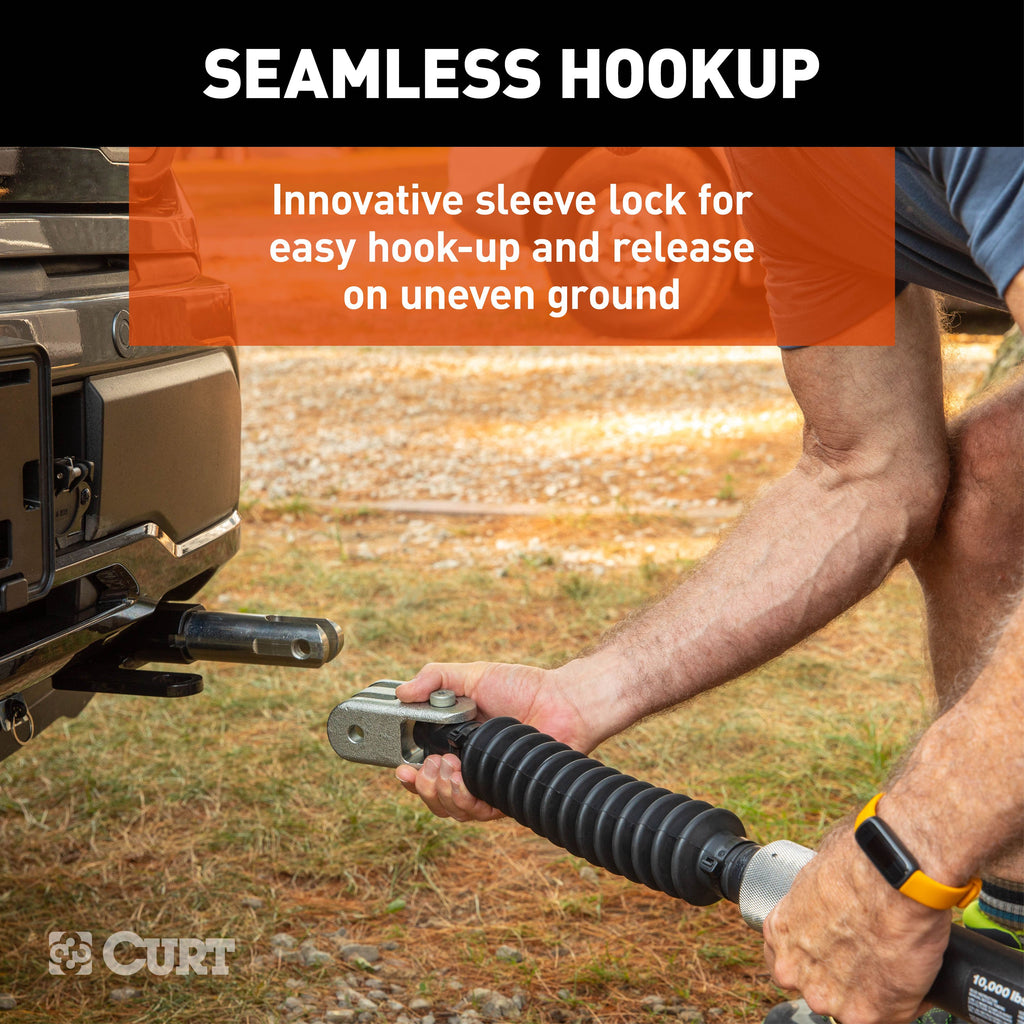 CURT 70012 Seeker Steel RV Tow Bar (10,000 lbs., 2" Shank)