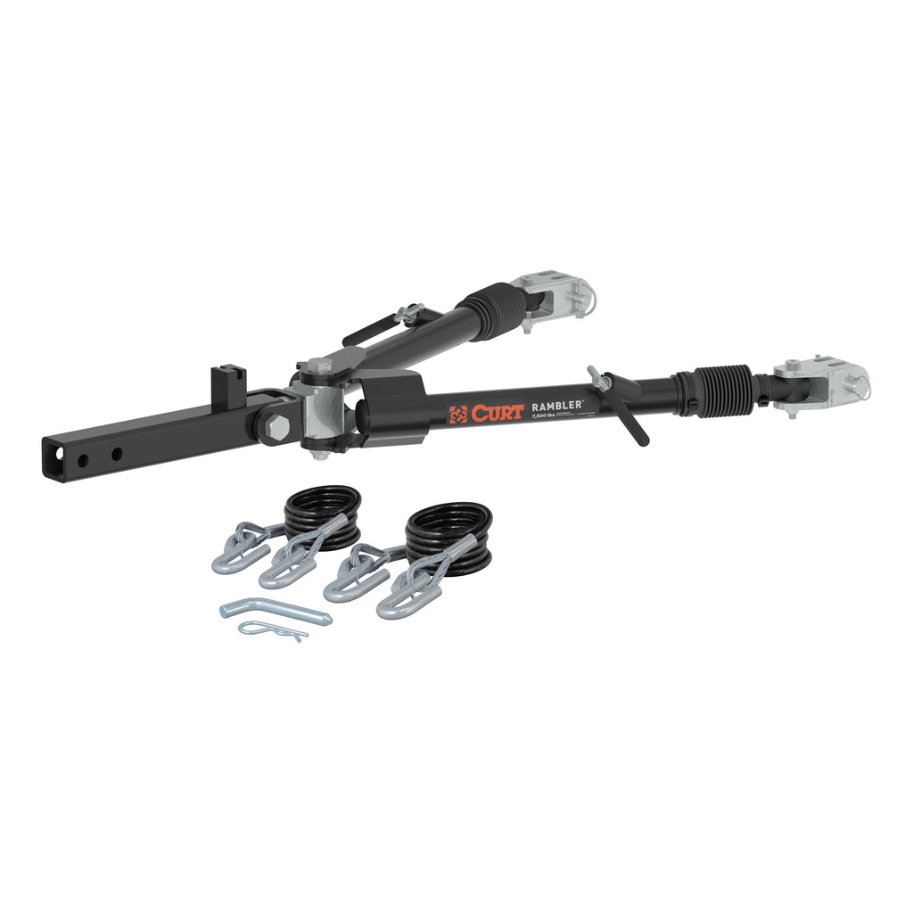 CURT 70015 Rambler Steel RV Tow Bar, 7,500-lb. Capacity, 2" Shank