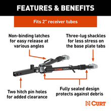 Load image into Gallery viewer, CURT 70015 Rambler Steel RV Tow Bar, 7,500-lb. Capacity, 2" Shank