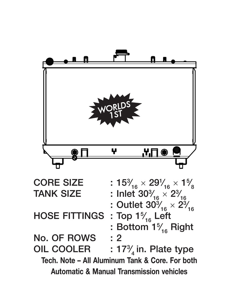 CSF Cooling - Racing & High Performance Division 7003 10-11 Chevy Camaro V8 (AT & MT) High-Performance All-Aluminum Radiator for Select Chevrolet Camaro