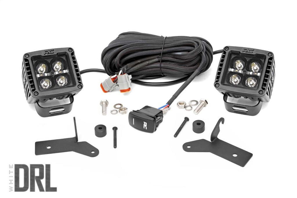 Rough Country 70052DRL LED Lower Windshield Kit for Select Jeep Gladiator, Jeep Wrangler