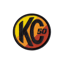 Load image into Gallery viewer, KC HiLiTES 7005 KC Patch Embroidered KC Racer Logo Round Hook Loop 2.5in