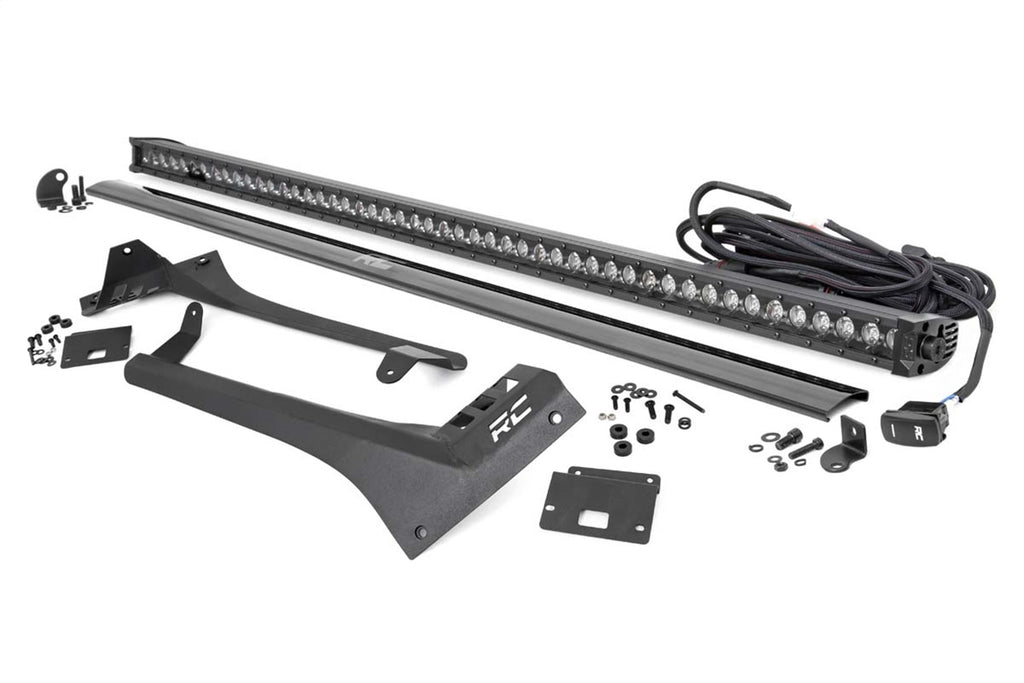 Rough Country 70066 LED Light Bar Windshield Mounting Brackets for Select Jeep Gladiator, Jeep Wrangler