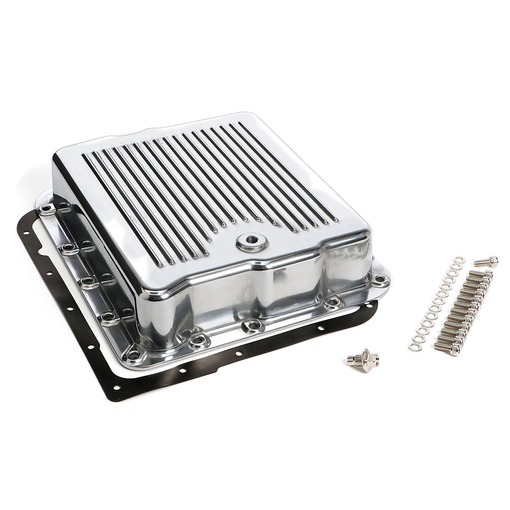 700R4,-4L60e,-4L65e-Aluminum-Transmission-Pan--Stock-Depth
