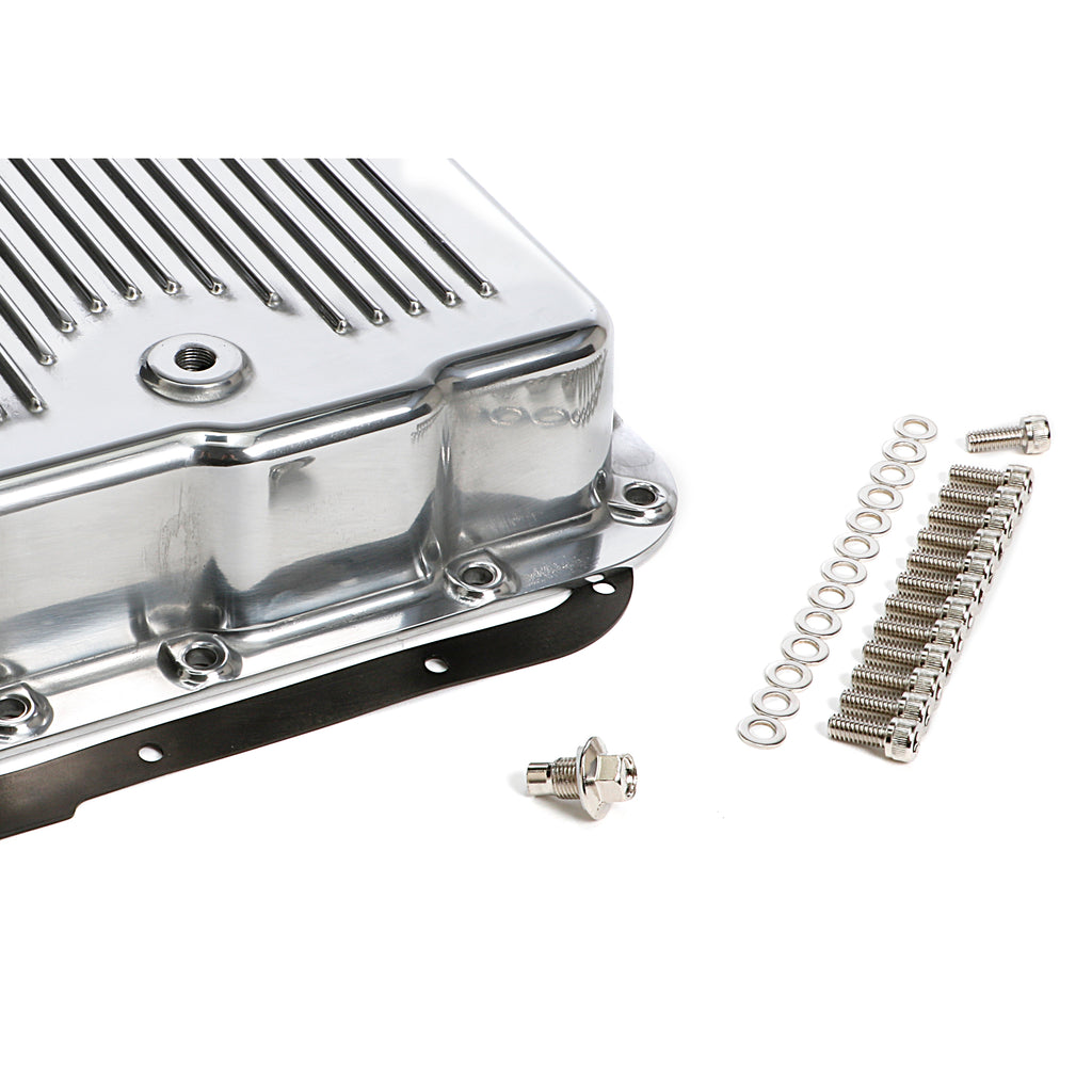 700R4,-4L60e,-4L65e-Aluminum-Transmission-Pan--Stock-Depth