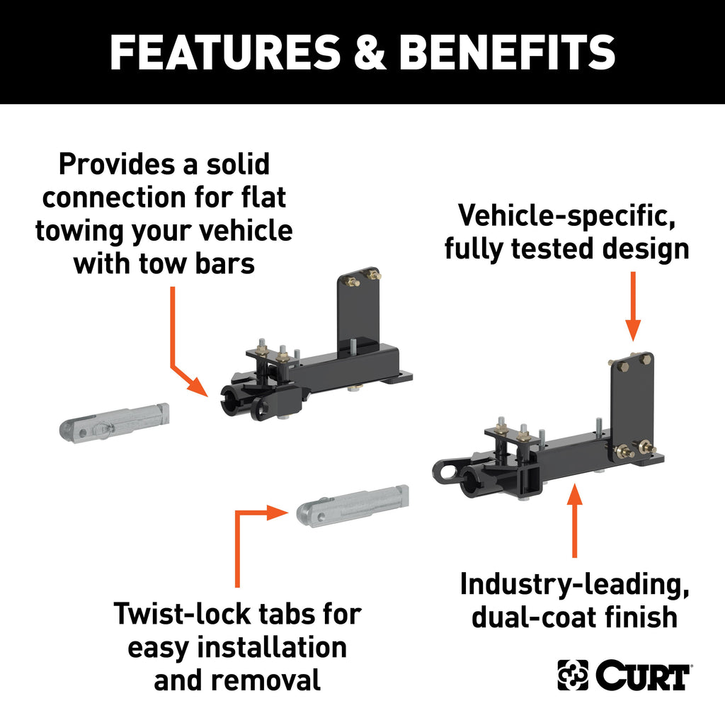 CURT 70101 Custom Tow Bar Base Plate, Select Dodge Durango, Jeep Grand Cherokee