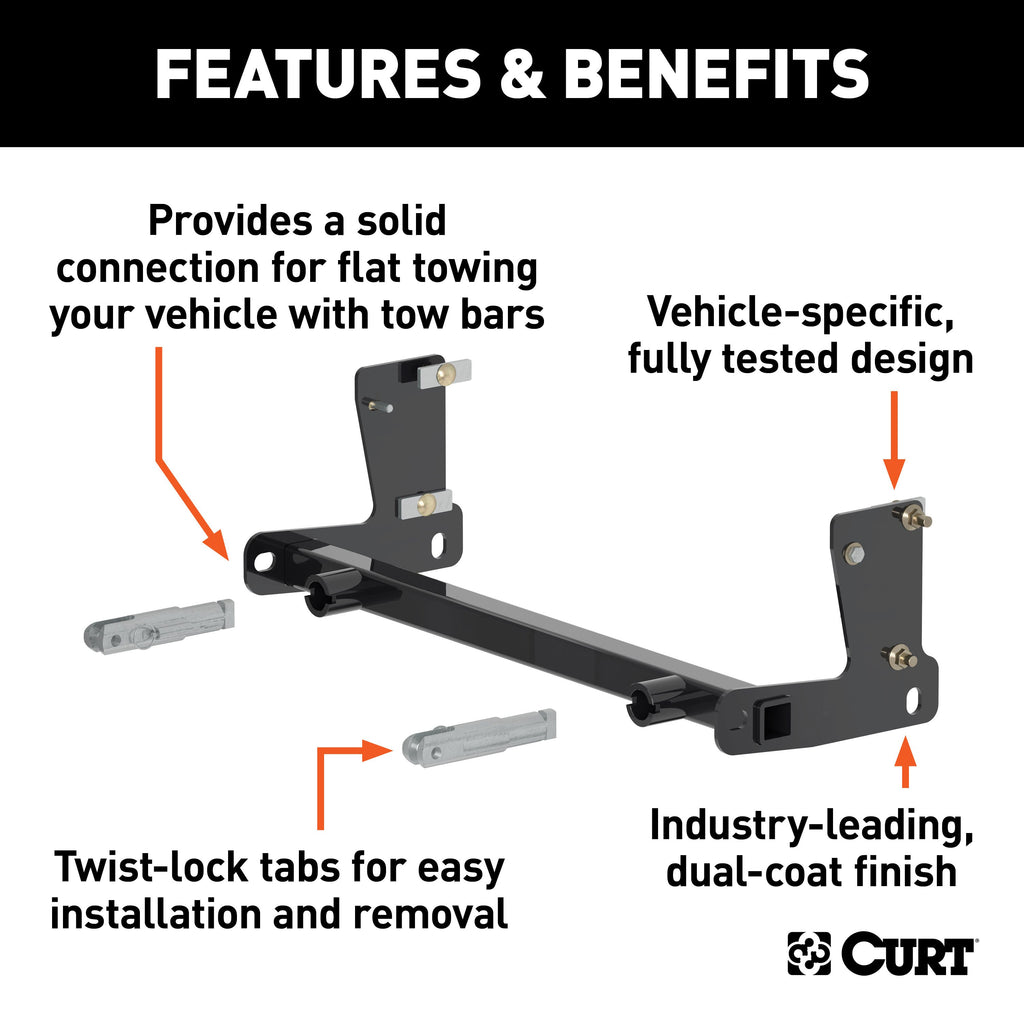 CURT 70105 Custom Tow Bar Base Plate, Select Jeep Wrangler JL