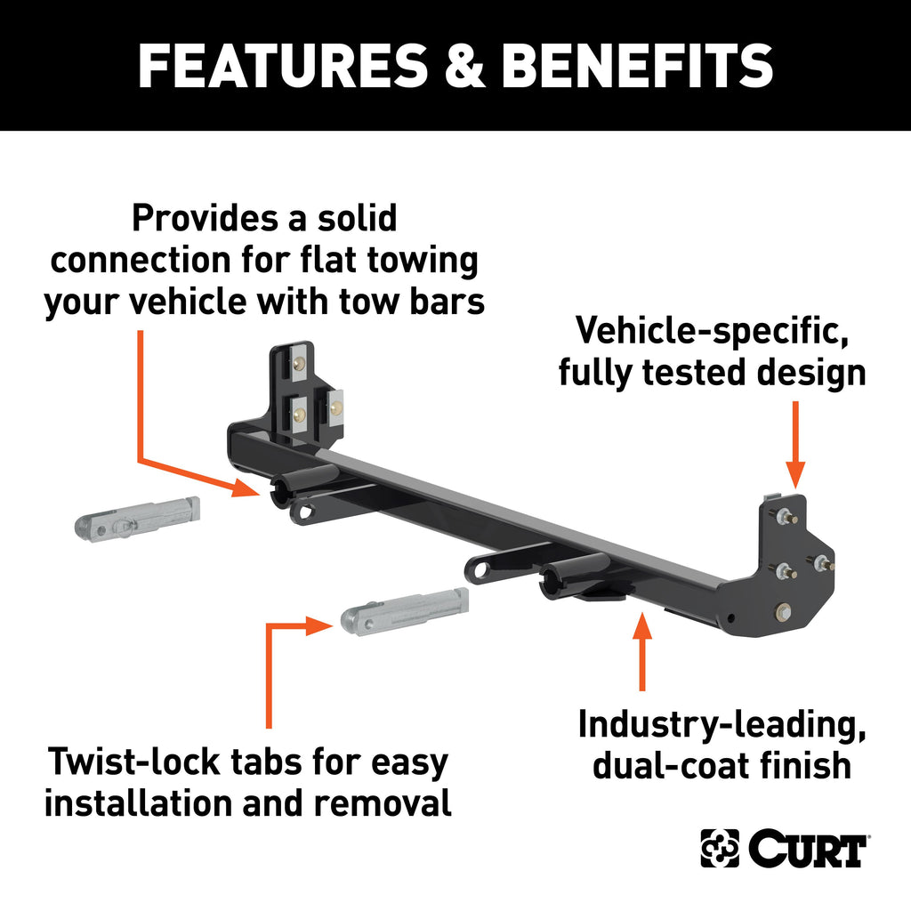 CURT 70109 Custom Tow Bar Base Plate, Select Chevrolet Equinox, GMC Terrain