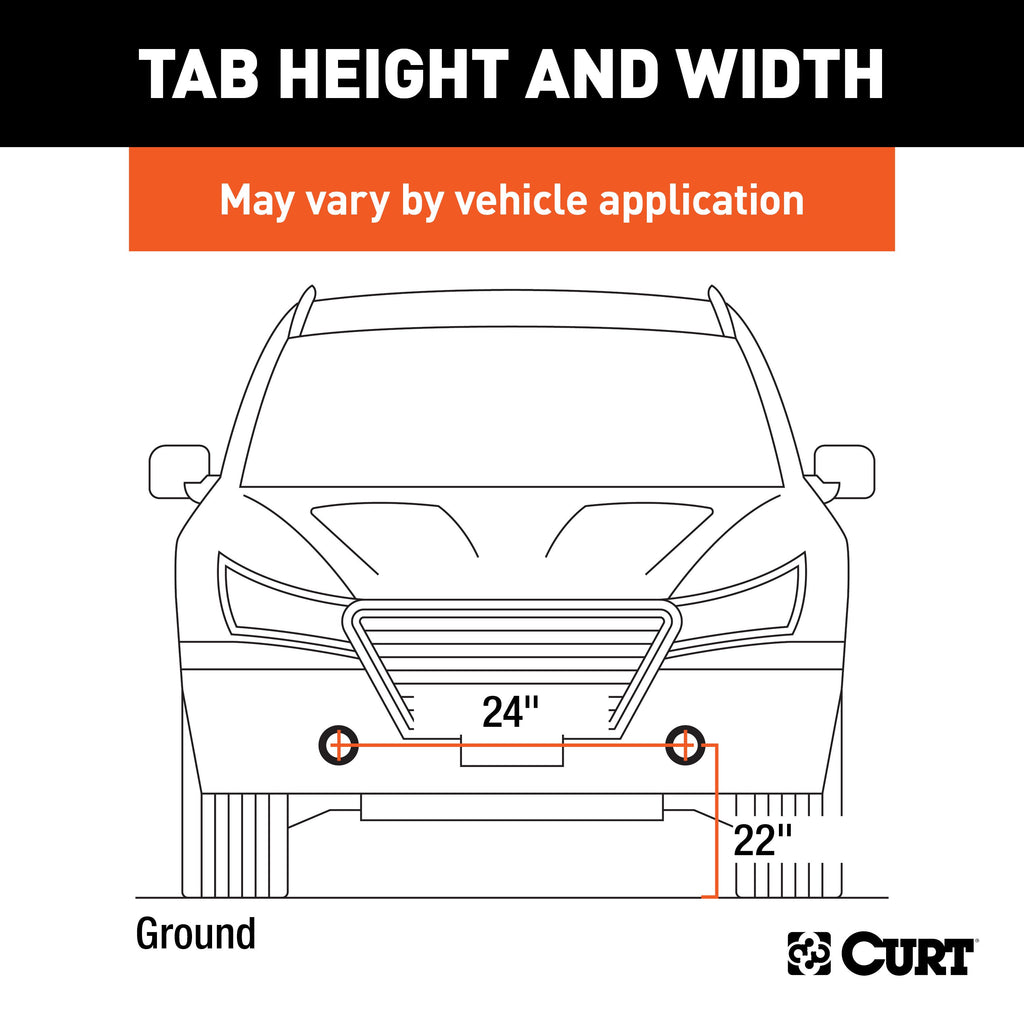 CURT 70119 Custom Tow Bar Base Plate, Select Ford Fiesta