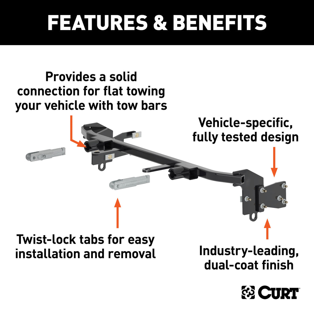 CURT 70119 Custom Tow Bar Base Plate, Select Ford Fiesta