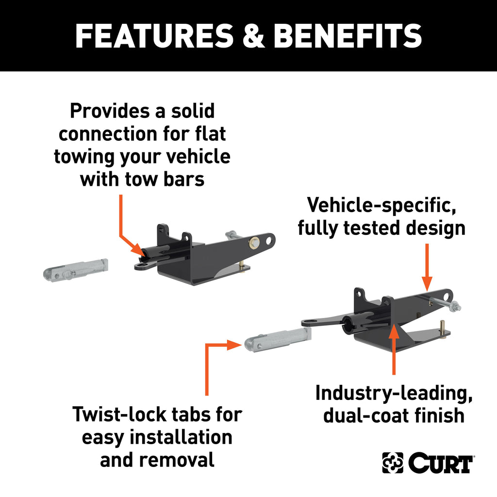 CURT 70121 Custom Tow Bar Base Plate, Select Ram 1500