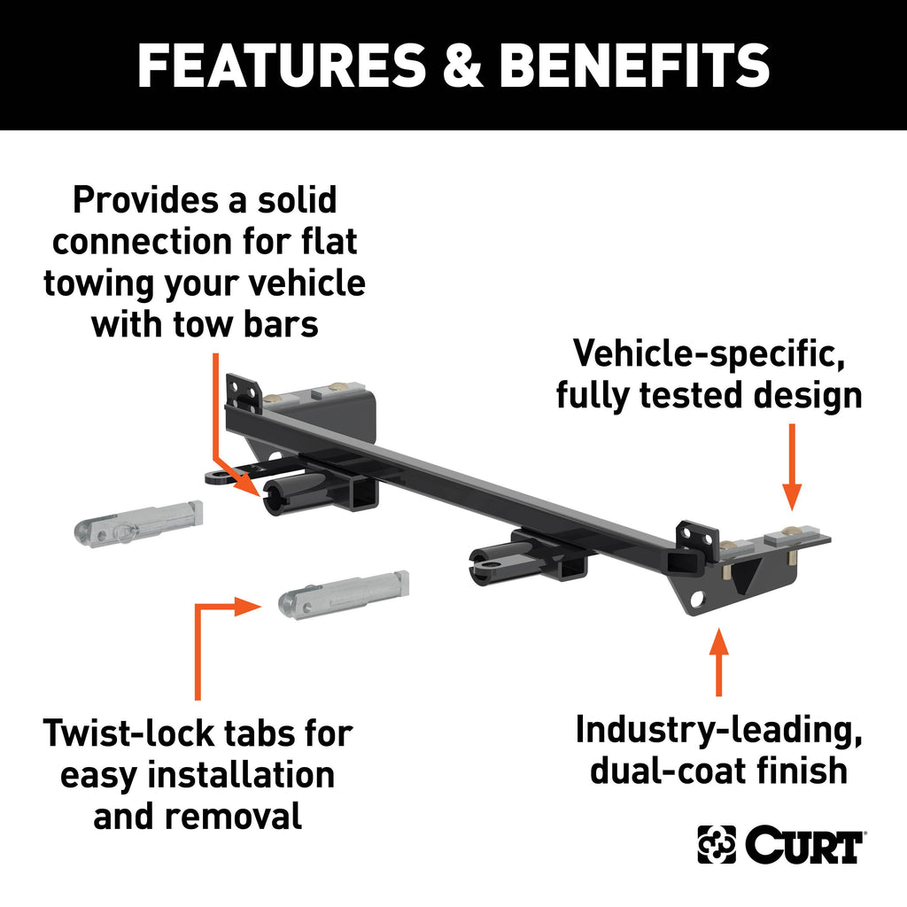 CURT 70124 Custom Tow Bar Base Plate, Select Buick Enclave