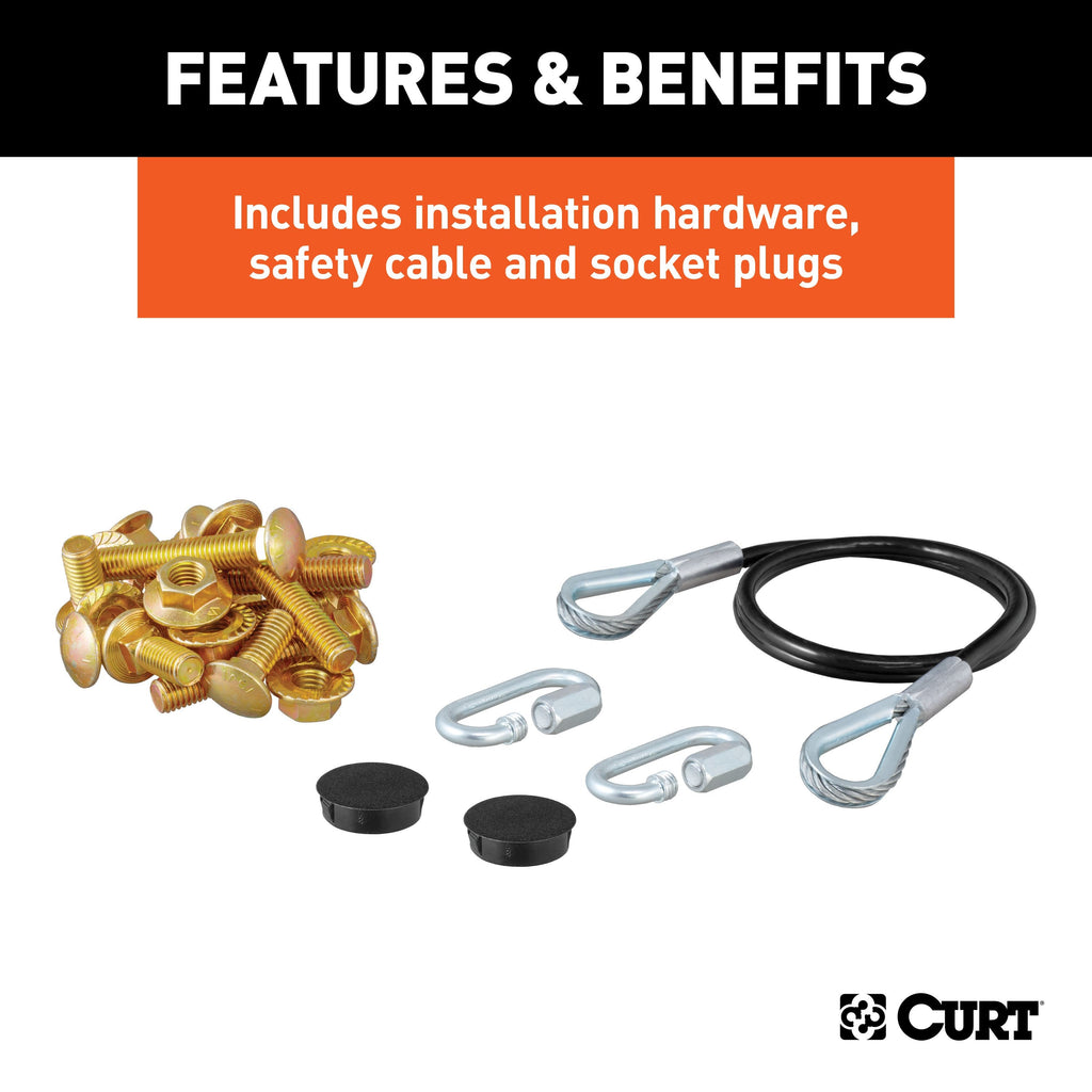 CURT 70125 CURT 70125 Custom Tow Bar Base Plate Brackets for Dinghy Towing; Compatible with - Truck Part Superstore
