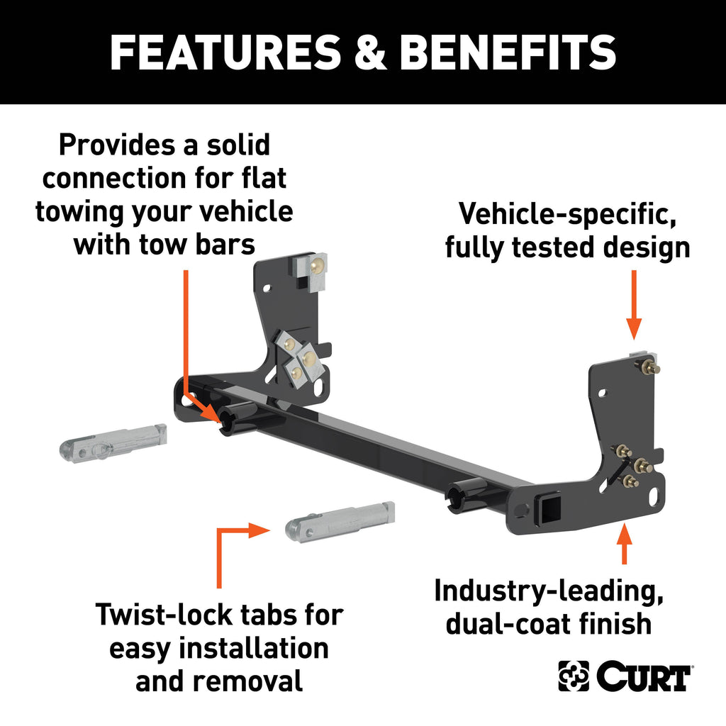 CURT 70129 Custom Tow Bar Base Plate, Select Jeep Gladiator JT