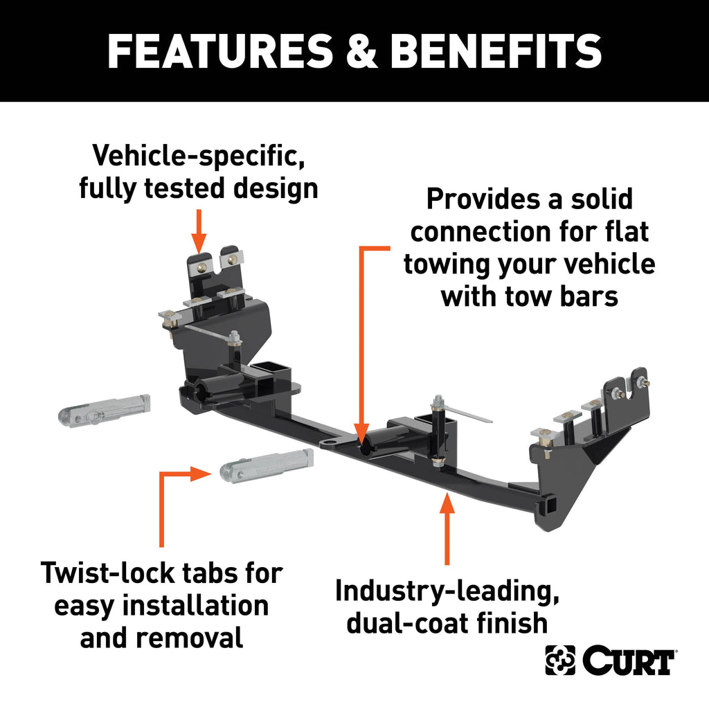 CURT 70135 Custom Tow Bar Base Plate, Select Ford Flex