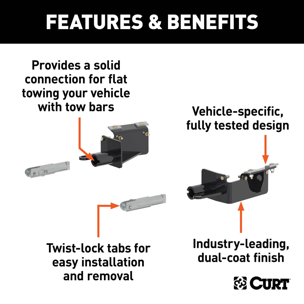 CURT 70136 Custom Tow Bar Base Plate, Select Chevrolet Traverse