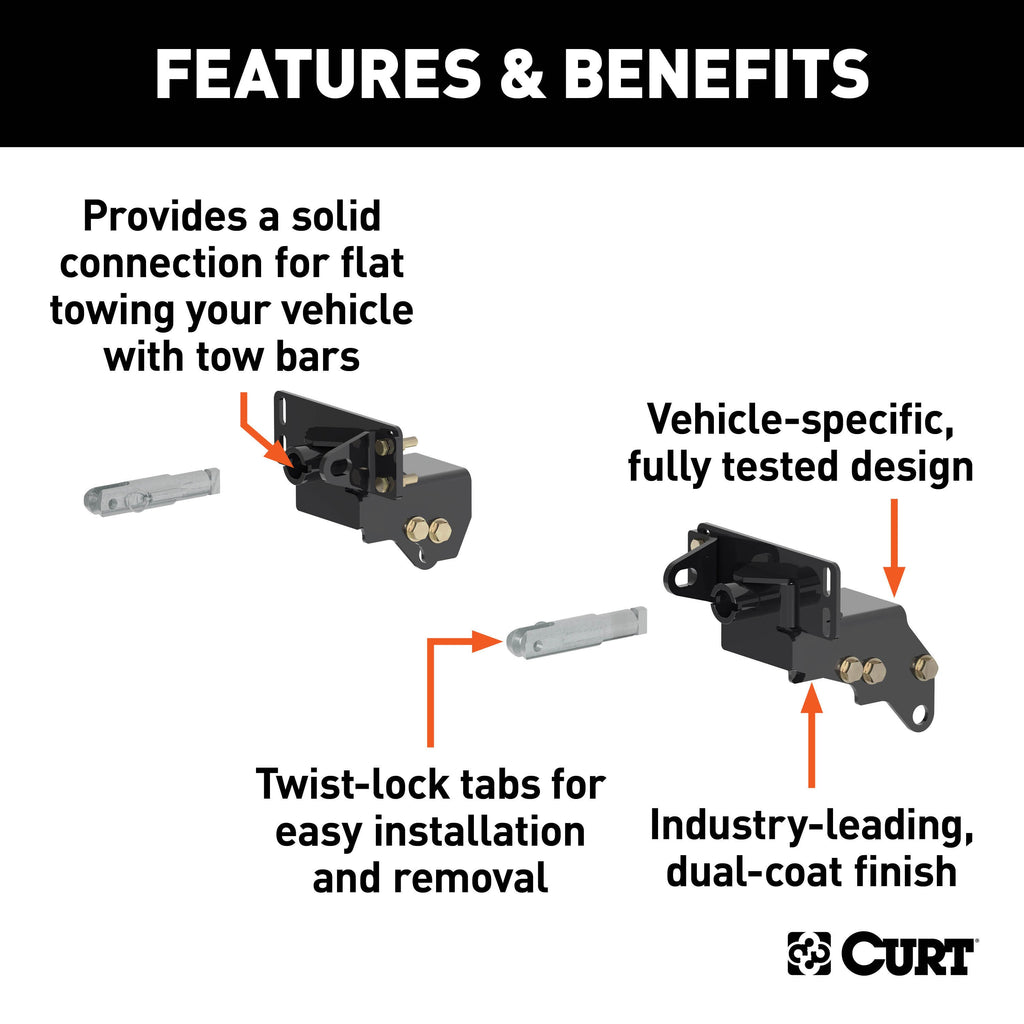 CURT 70137 Custom Tow Bar Base Plate, Select Ford F-250