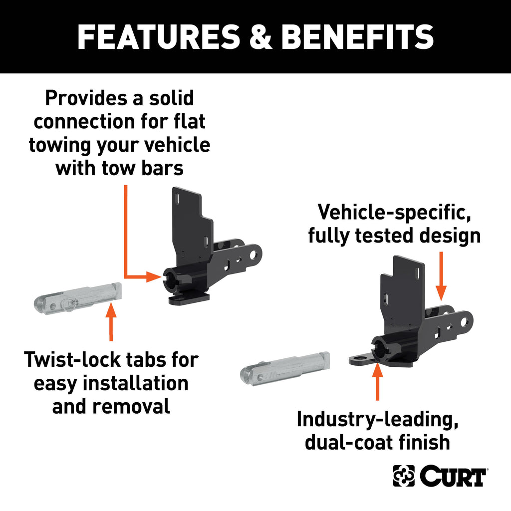 CURT 70144 Custom Tow Bar Base Plate, Select Chevrolet Colorado, GMC Canyon