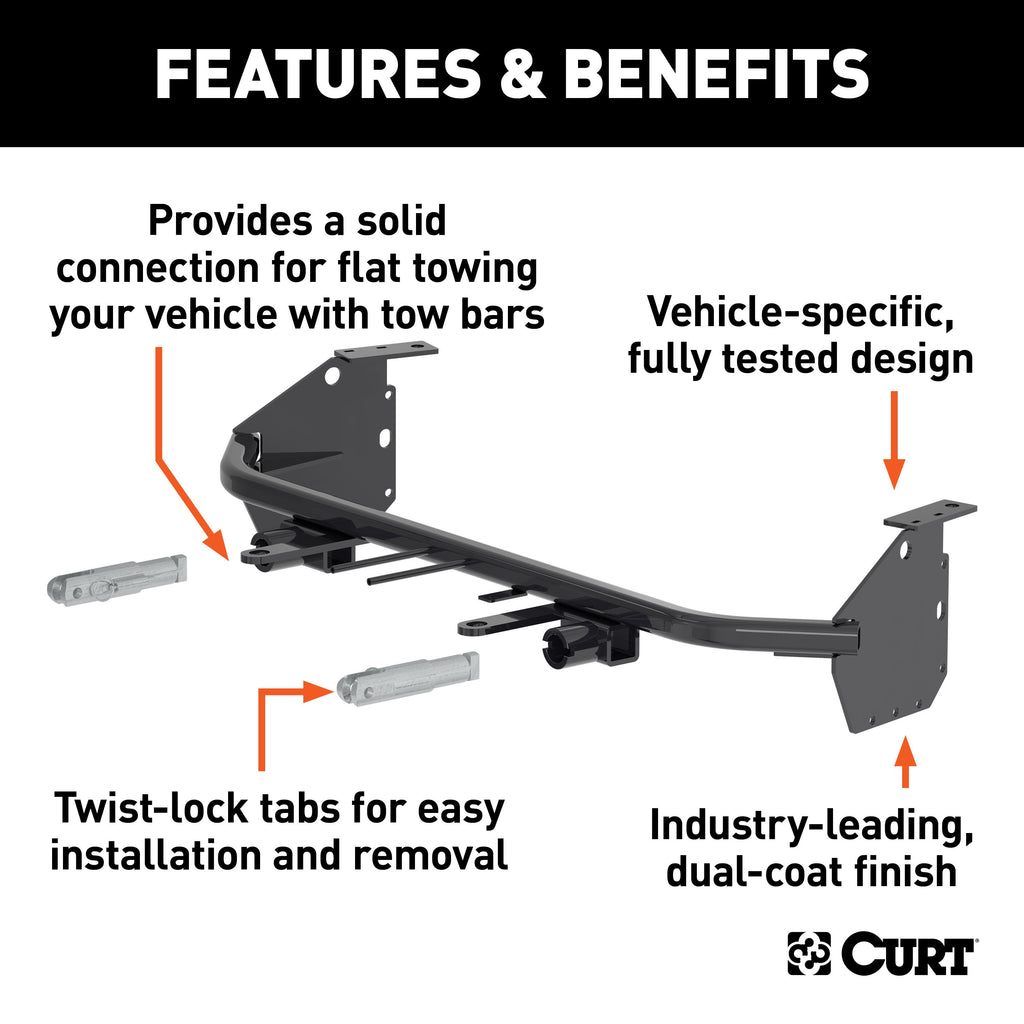 CURT 70148 Custom Tow Bar Base Plate, Select Chevrolet Equinox