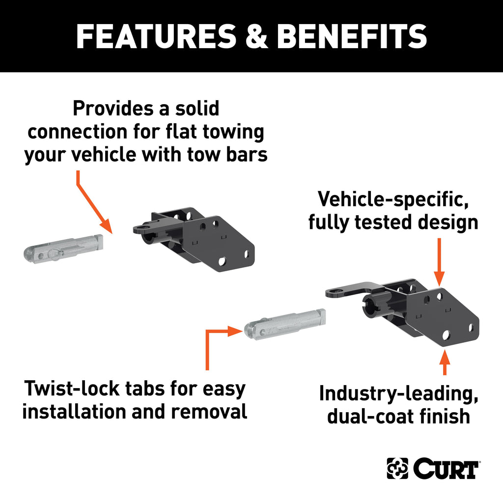 CURT 70149 Custom Tow Bar Base Plate, Fits Select Chevrolet Silverado 1500