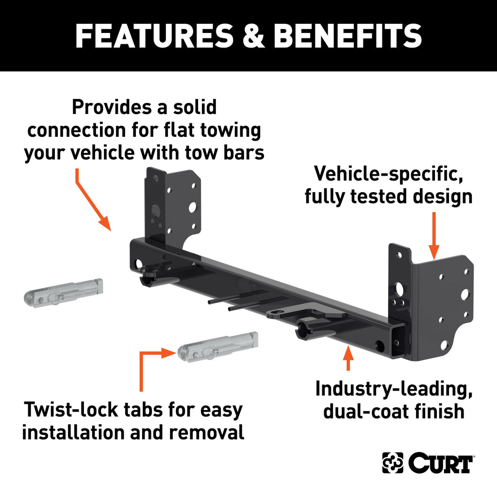 CURT 70152 Custom Tow Bar Base Plate, Select Jeep Grand Cherokee L