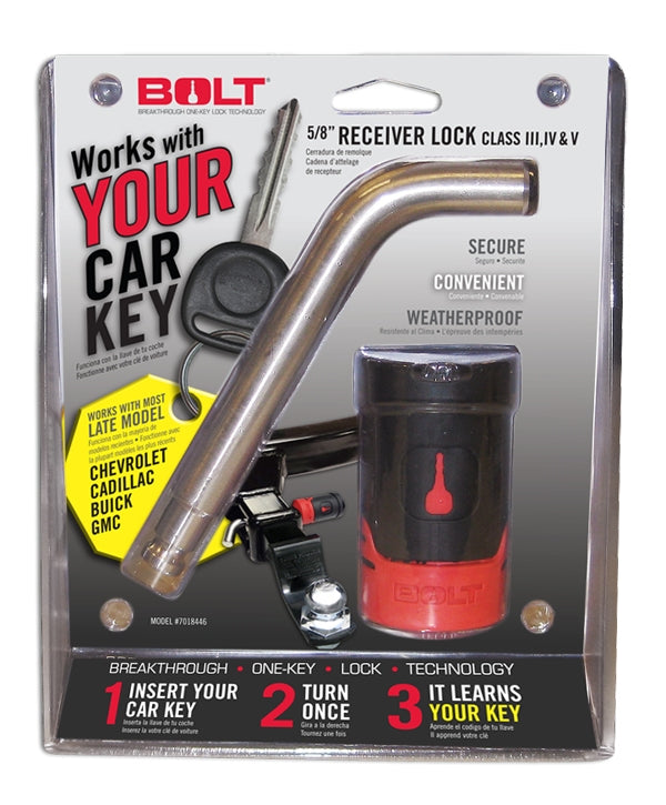 BOLT 7018446 5/8IN. RECEIVER LOCK GM LATE MODEL for Select Buick Allure, Buick Enclave, Buick LaCrosse, Buick Lucerne, Cadillac CTS, Cadillac DTS, Cadillac Escalade, Cadillac SRX, Chevrolet Avalanche, Chevrolet Cobalt, Chevrolet Corvette, Chevrolet