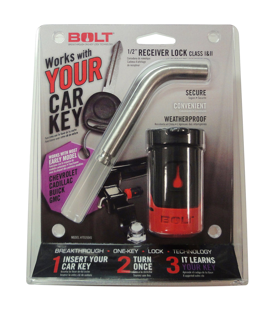 BOLT 7019341 1/2IN. RECEIVER LOCK GM EARLY MODEL for Select Buick Century, Buick LeSabre, Buick Park Avenue, Buick Rainier, Buick Regal, Buick Rendezvous, Buick Riviera, Buick Skylark, Buick Terraza, Cadillac CTS, Cadillac DeVille, Cadillac Escalade,