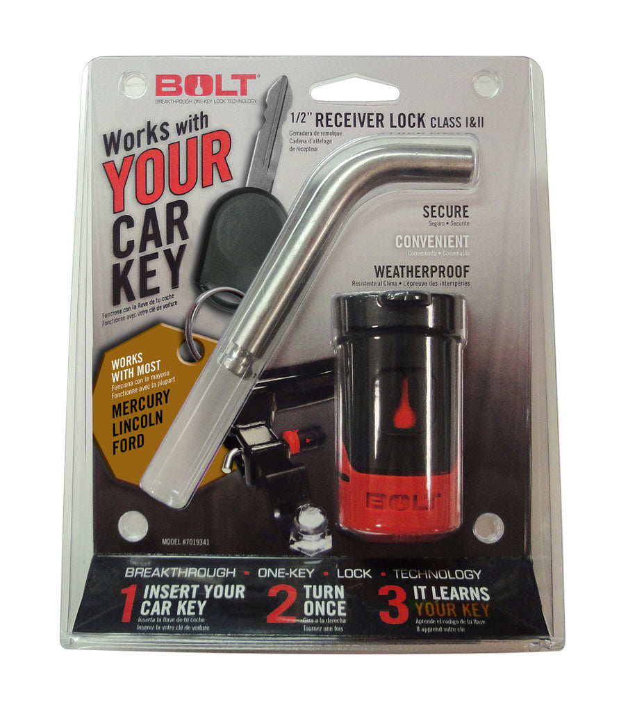 BOLT 7019343 1/2IN. RECEIVER LOCK FORD for Select Ford Bronco, Ford Crown Victoria, Ford E-150 Econoline, Ford E-150 Econoline Club Wagon, Ford E-250 Econoline, Ford E-350 Econoline, Ford E-350 Econoline Club Wagon, Ford Econoline, Ford Econoline Super