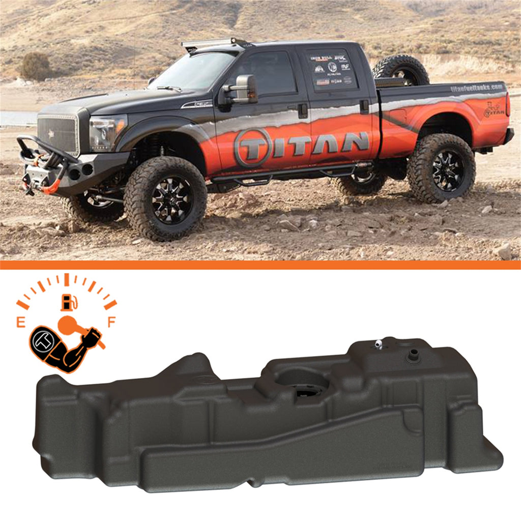 TITAN Fuel Tanks 7021211 Extra Large Midship Tank for Select Ford F-250 Super Duty, Ford F-350 Super Duty