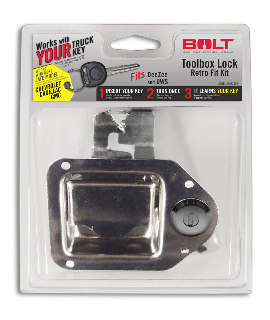 BOLT 7022697 TOOLBOX LATCH GM LATE MODEL for Select Buick Allure, Buick Enclave, Buick LaCrosse, Buick Lucerne, Cadillac CTS, Cadillac DTS, Cadillac Escalade, Cadillac SRX, Chevrolet Avalanche, Chevrolet Cobalt, Chevrolet Corvette, Chevrolet Equinox,