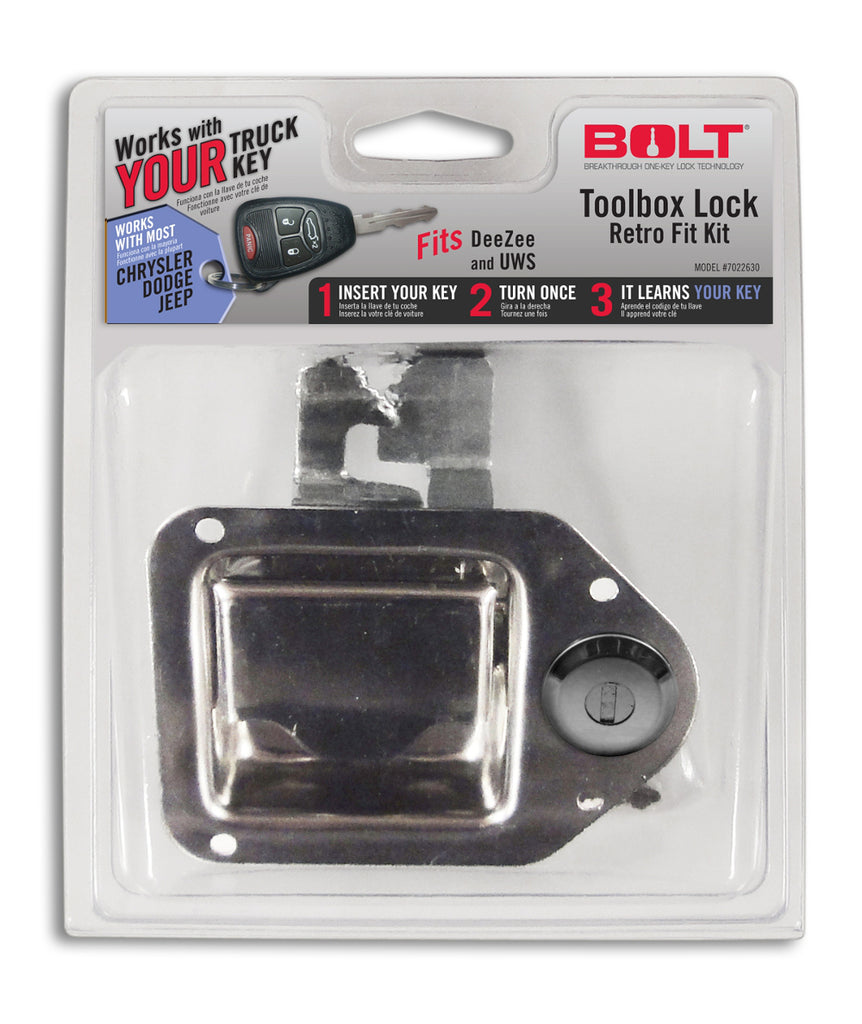 BOLT 7022699 TOOLBOX LATCH DODGE/JEEP for Select Chrysler 200, Chrysler 300, Chrysler 300M, Chrysler Aspen, Chrysler Cirrus, Chrysler Concorde, Chrysler Imperial, Chrysler LHS, Chrysler LeBaron, Chrysler New Yorker, Chrysler PT Cruiser, Chrysler Pacifica,