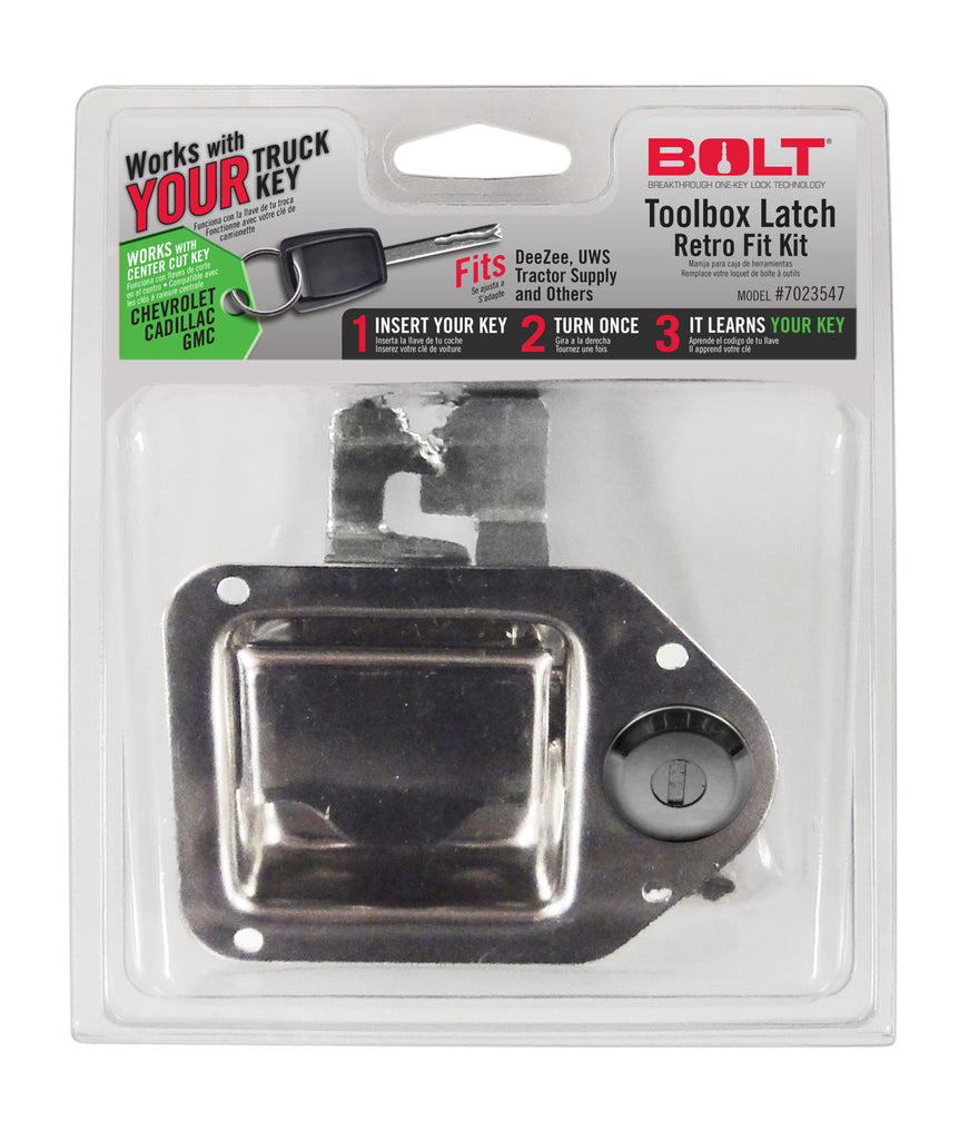 BOLT 7023547 TOOLBOX LATCH GM CENTER CUT for Select Buick Allure, Buick Cascada, Buick Enclave, Buick Encore, Buick Encore GX, Buick Envision, Buick LaCrosse, Buick Regal, Buick Regal Sportback, Buick Regal TourX, Buick Verano, Cadillac ATS, Cadillac CT4,